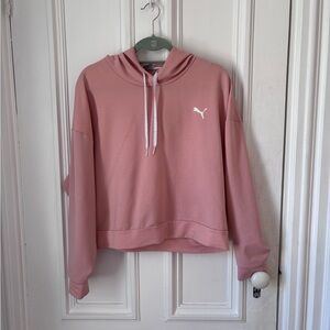 Puma Cropped Modern Sport Hoodie/Sweatshirt Apricot/Pink Size XL